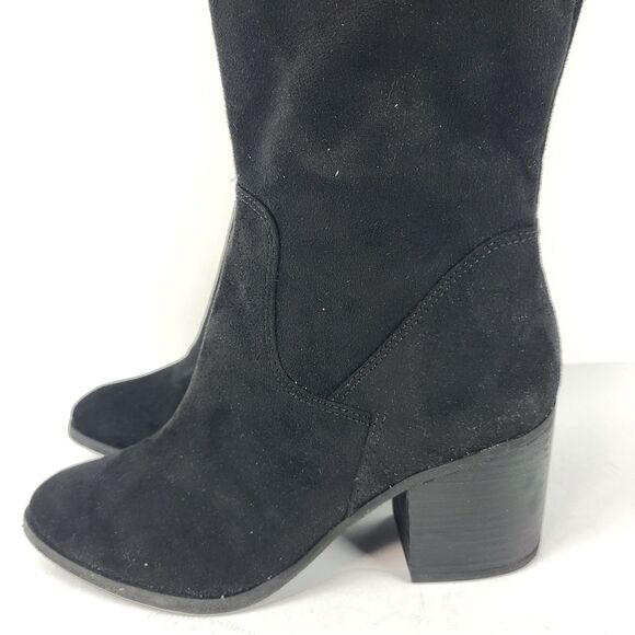 BP. Luke Over The Knee Tall Boots Black Faux Suede Size 6M - Picture 7 of 16